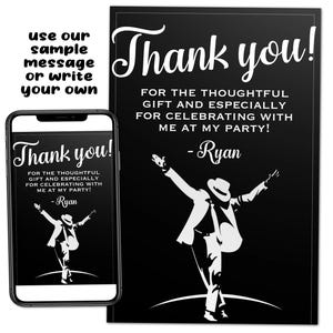 Cartão de agradecimento personalizado para impressão Michael Arquivo digital Texto E-mail Imprimir Postar Compartilhar Personalizável