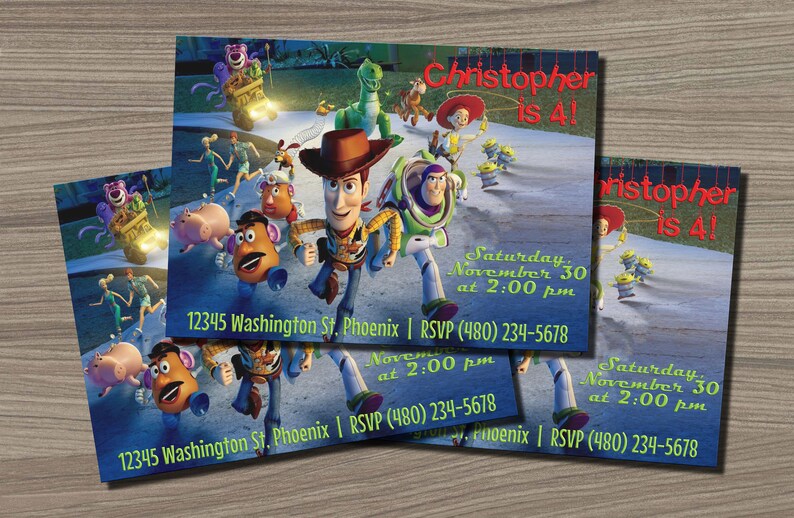 Toy Story Custom Birthday Party Invitation Digital File