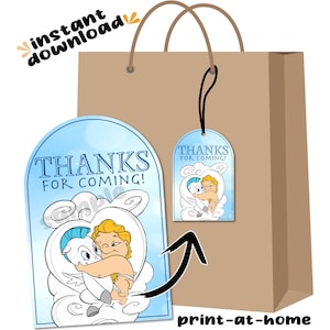 Baby Hercules Geburtstagsparty Baby Shower Favor Danke Taschenanhänger Digitale Datei Druckbare DIY Selber Tag Keine Wartezeit Last Minute