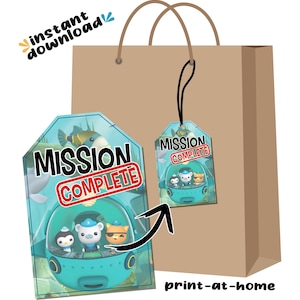 Oktonauten Geburtstag Party Goodie Favor Bag Tags Mission komplett Sofortiger Download digitale Datei druckbare - keine Wartezeit am selben Tag DIY in letzter Minute