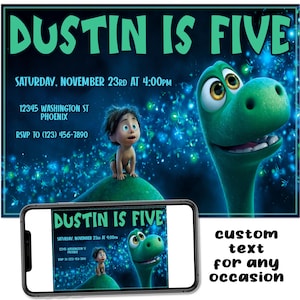 The Good Dinosaur Birthday Invitation: Custom Printable (Digital Download)