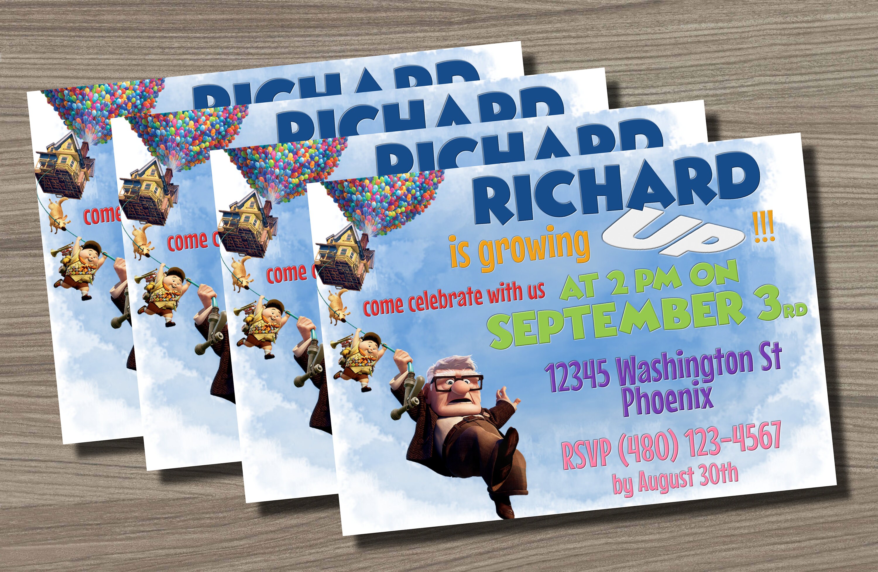 UP Custom Birthday Party Invitation Digital File Etsy