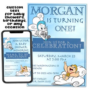 Baby Hercules Birthday Invitation: Custom Pegasus Party (Digital Download)