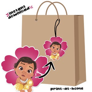 Baby/Kleinkind Moana Party Favor Bag Tags Sofortiger Download digitale Datei druckbare PDF-Keine Wartezeit Last Minute am selben Tag DIY