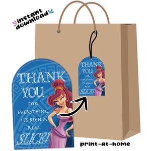 Megara Hercules Geburtstag Gastgeschenk Danke Bag Tags Digitale Datei Sofortiger Download Druckbare Keine Wartezeit Last Minute Selber Tag DIY