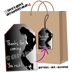 Etiquetas para sacolas de brindes para festa com tema Michael Download instantâneo de arquivo digital para impressão - Sem espera de última hora, faça você mesmo no mesmo dia