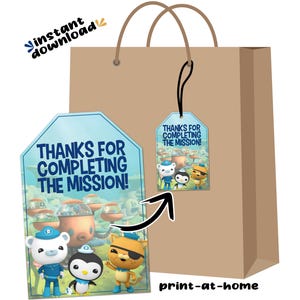 Oktonauten Geburtstag Party Goodie Favor Bag Tags Sofortiger Download digitale Datei druckbare - keine Wartezeit Last Minute DIY am selben Tag