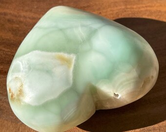 Larimar XL Heart | AAA Quality Crystal’s | Home Decor | Valentines Day Crystal Gifts | Dominican Republic Larimar Carvings
