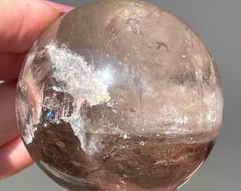 Skeletal Bicolor Quartz Sphere Rare Find Quartz Crystal Gift Collectors Edition