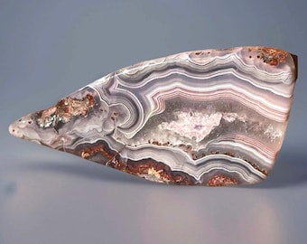 Laguna Agate Slice Mirror Polished, Collectors Rare Mexican agate crystal