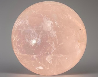 Pink Jelly ROSE Quartz Sphere, Premium Translucent Vivid Rose Quartz with Cats eye Chatoyancy