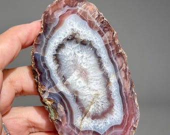 Swazi Rose Agate Slab with Beautiful Plum Color High Quality,  Collectors Edition Rare agate Find