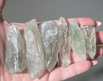 Natural Prasiolite Rough • Green Quartz Raw Unpolished Freeform • HQ Unique Crystals