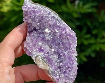 Amethyst Cluster with Calcite Specimen - #1A