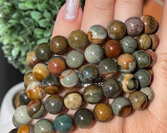 Polychrome Jasper Beaded Bracelet