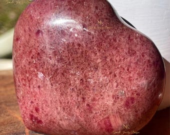 Rhodonite XL Pink Crystal Heart