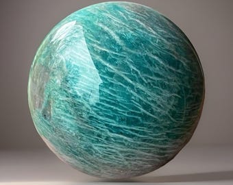 Amazonite Sphere, Flashy Blue Amazonite, Hope Stone, Natural Crystal sphere