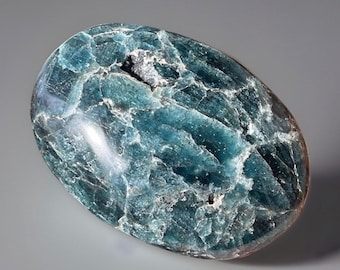 Apatite Deep Blue Crystal Palmstone (62)