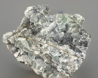 Sugar Cube Fluorite Specimen • Light Blue & Green Fluorite Mineral • AAA HQ Crystals - #F1