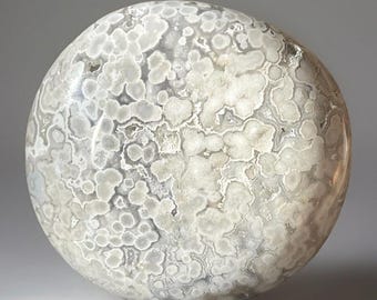 White Flower Agate HQ Crystal Palm Stone - Madagascar (4)