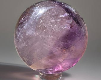 Phantom Amethyst HQ Sphere with rainbows , Collector’s Amethyst Orb