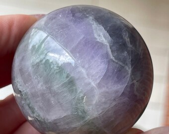 Lavender Fluorite Sphere, Purple Green Fluorite sphere, AAA Crystals