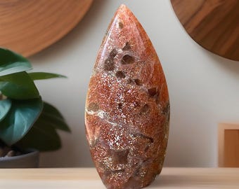 Arusha Sunstone Flame • Sparkling Natural Arusha Confetti Sunstone • Rare  Crystal