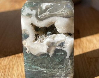 Moss Agate Bar Crystal Stone