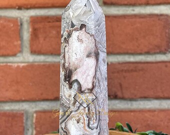 Mexican Agate Tower, Crystal enthusiast gifts