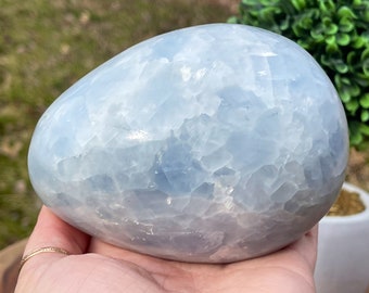 Blue Calcite XXL Egg | Calcite carved egg | Crystal gifts, home decor | AAA Quality Crystal’s | Crystal Egg Home decor