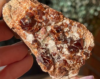 Natural old stock Grossular Garnet cluster on matrix from Micastro mine, California