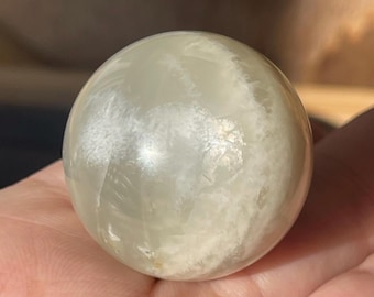 Sage Moonstone Sphere, Natural Silky Moonstone Orb (332)