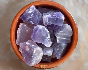 Fluorite Rough Crystal - Purple Fluorite Raw Unpolished Crystal Stone - Beginner Crystal gifts