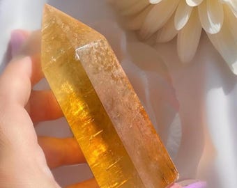 Optical Honey Calcite Premium Tower stunning deep color - #79
