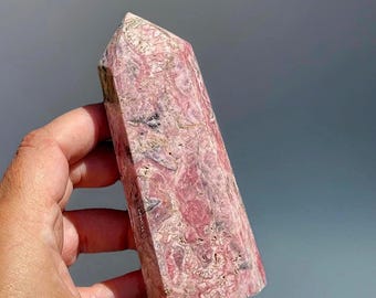 Rhodochrosite XXL Tower from Argentina • Heart Chakra Stone • Collectors Natural Crystal Gift - #17 • Pink Crystal Point