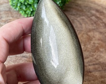 Golden Obsidian Drop Flame Freeform - No. 29