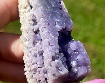 Sparkly Grape Agate Specimen Tower
