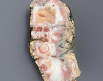 Pink Lace Banded Agate from Turkey –  Collector Crystal, Natural Agate Slab Specimen, Agate Freeform Slice