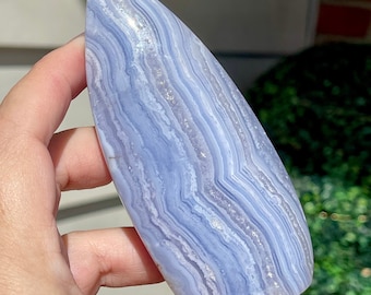 Blue Lace Agate Big Flame High Quality Collector’s Agate, AAA HQ Crystals A Must-Have Collectible