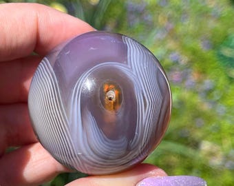Rare JELLY Agate SPHERE from Madagascar, Purple Agate Crystal Ball