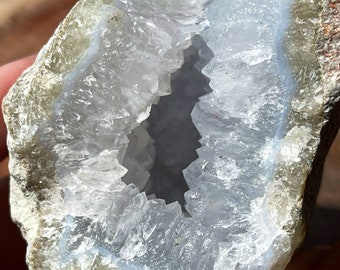 Blue Lace Agate Specimen, Unique Natural Rough Gems, Lace Agate Druzy Cluster