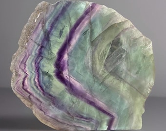 Fluorite XXL Statement Slab: HQ Fluorite Polished Crystal (336)