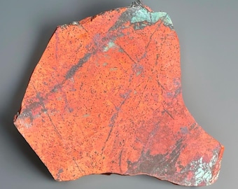 Sonora Sunrise Slab, Chrysocolla & Red Cuprite Lapidary Specimen from Mexico (374)