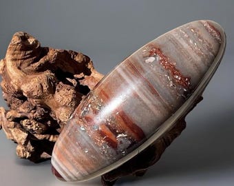 Shiva Lingam Narmada River, XL Shiva From India, Narmada Shiva Lingam Polished Crystal