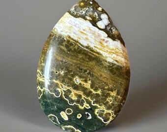 7th Vein Ocean Jasper Cabochon Flat Back Crystal