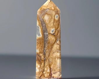 Brecciated Jasper Tower, Unique Natural Crystal Point - #48, Earthy Ibis Jasper Obelisk