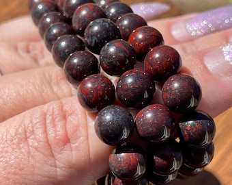 Brecciated Jasper Bracelet 8mm - Root Sacral Chakra - No. 207