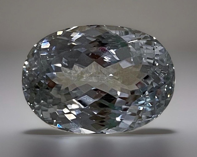Featured listing image: BLUE Kunzite VS Clarity - Incredibly Rare Collectors Quality - HUGE 84.25 cts Oval Cut, Full of Fire & Sparkle