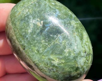 Green Diopside Chunky Palmstone, Natural Polished Collectors Display Mineral Specimen (59)