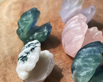 Mini Crystal Shell , Crystal Seashell, Crystal Clam, Mini Carvings